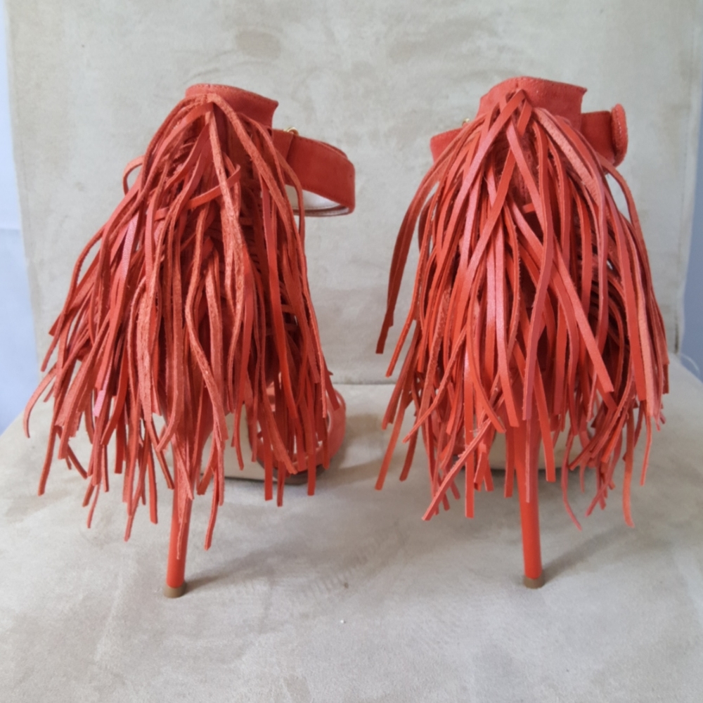 Nine West Suede Frings Heels - Picture 3 of 9